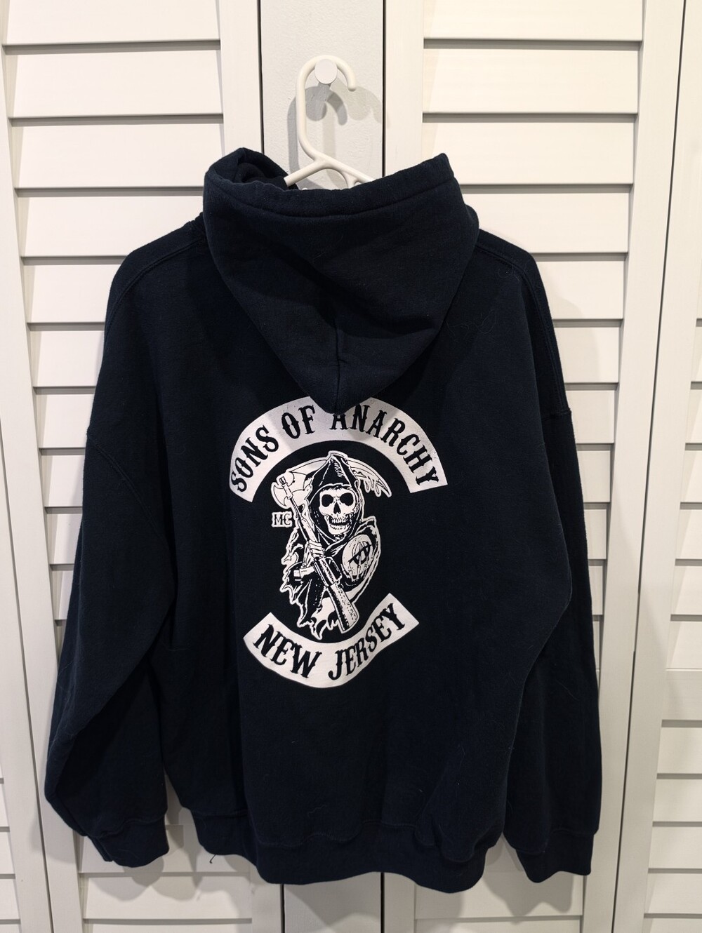 Sons of Anarchy New Jersey Black Hoodie Sz. XL